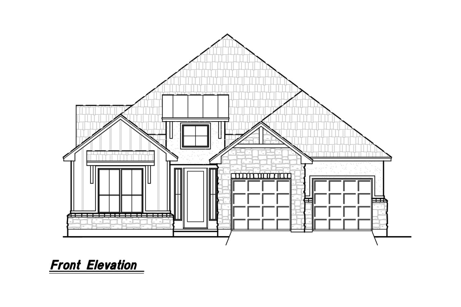 House front elevation blueprint design