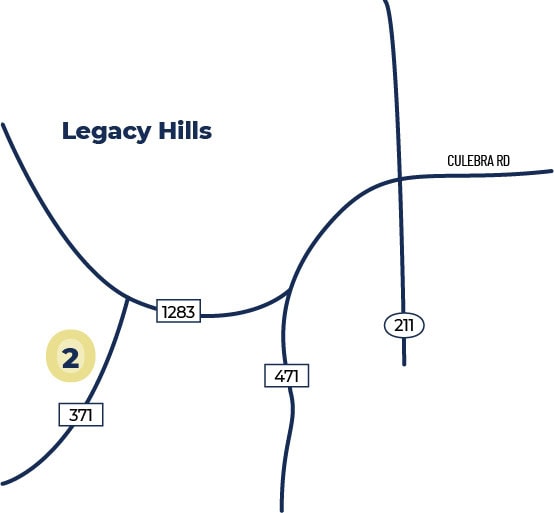 Map-LegacyHills Map of Legacy Hills, roads 1283, 371, 211.