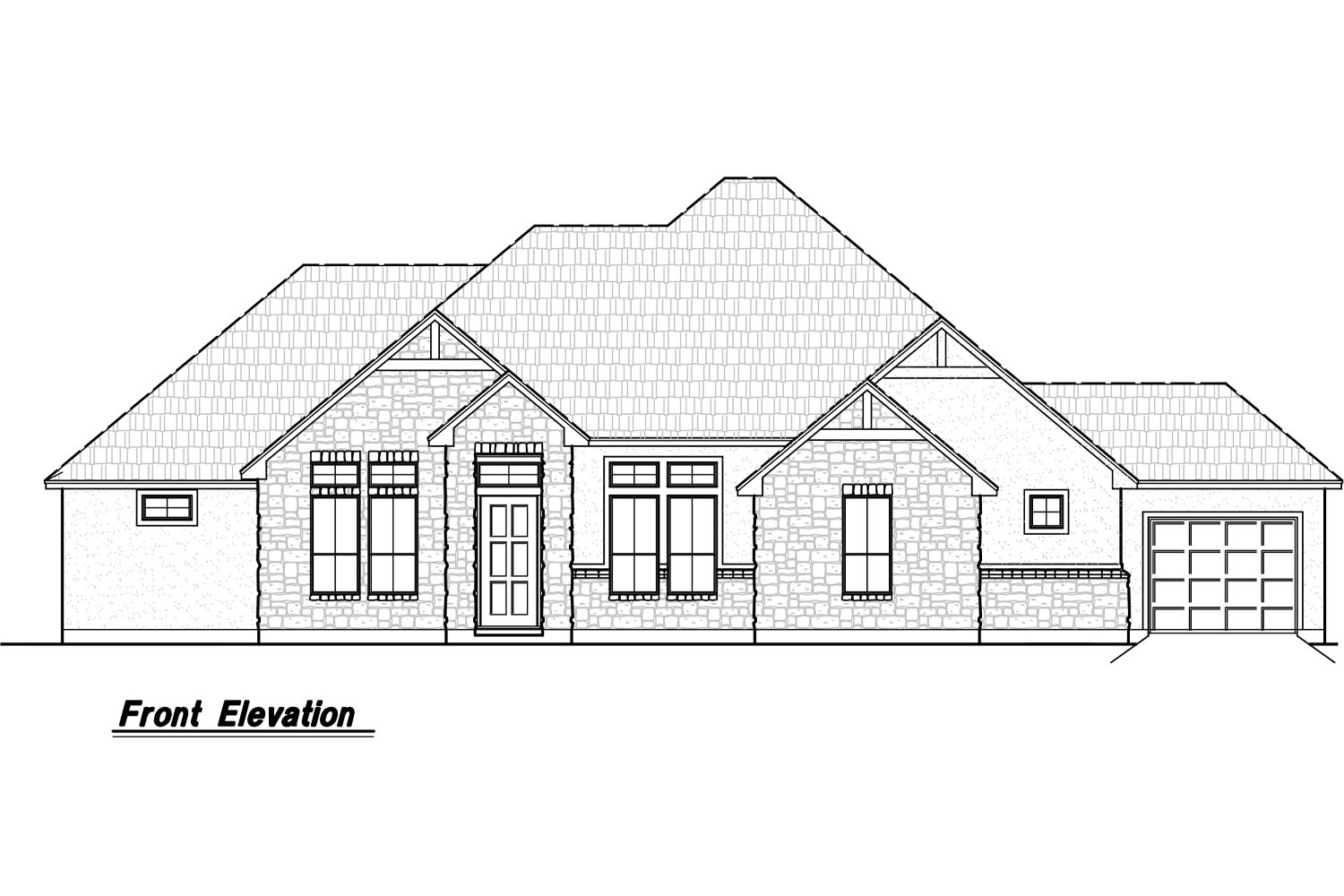 House front elevation blueprint design